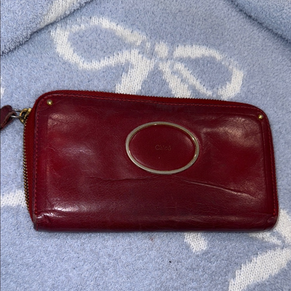 Chloé Red Leather Wallet